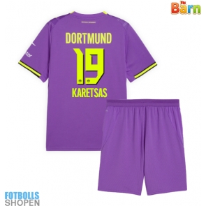 Billiga Borussia Dortmund Konstantinos Karetsas #19 Tredjeställ Barn 2026-27 Kortärmad (+ Korta byxor)